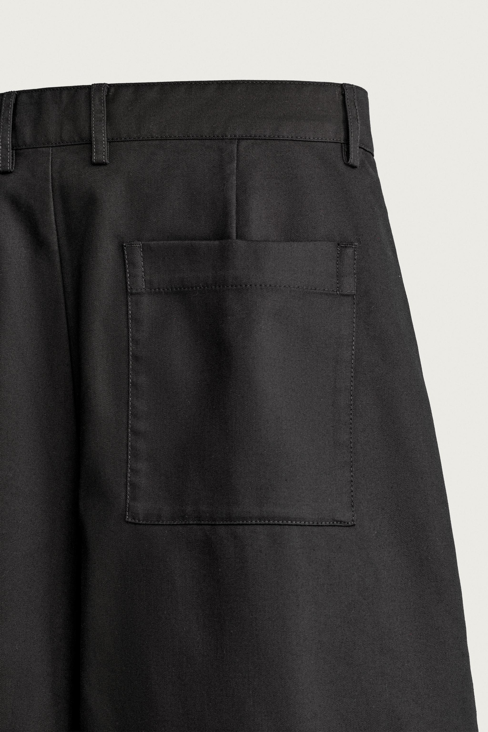 RELAXED FIT CULOTTE PANTS WITH SIDE PLEATS